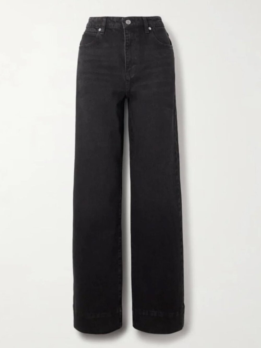 FRAME Streamline High Rise Straight Leg Jeans – Black; Size 31; NWT